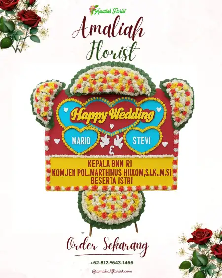 Papan Bunga Pernikahan Nadi